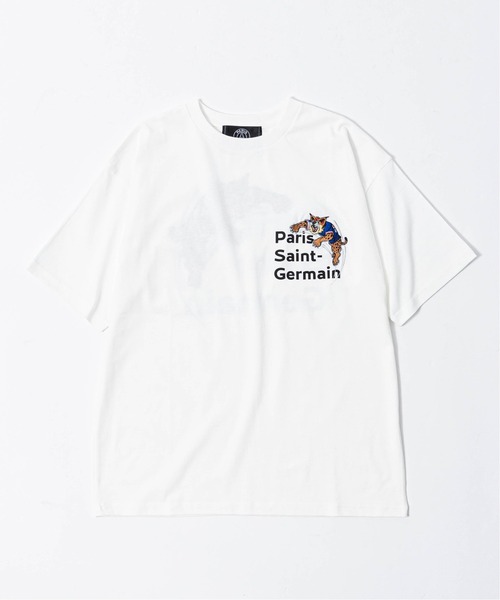 EDIFICE(エディフィス)の「【Paris Saint-Germain】ハンティング ジェルマン刺繍 Tシャツ(Tシャツ/カットソー・メンズ・ブラック/カーキ/ホワイト・MEDIUM/LARGE/SMALL/FREE)」の4枚目の写真