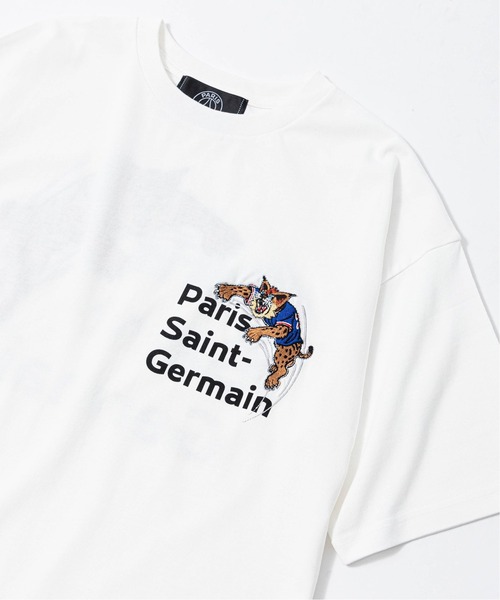 EDIFICE(エディフィス)の「【Paris Saint-Germain】ハンティング ジェルマン刺繍 Tシャツ(Tシャツ/カットソー・メンズ・ブラック/カーキ/ホワイト・MEDIUM/LARGE/SMALL/FREE)」の5枚目の写真