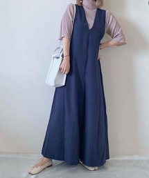 toucher du brise | スカート見え Vネック サロペット(サロペット/オーバーオール)