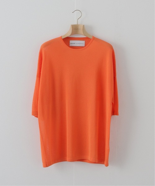 walenode（ウェルノード）の「【walenode / ウェルノード 】ガンジーガーターTシャツ（ニット/セーター・メンズ・ライトグレー/ネイビー/オレンジ・1/2）」の3枚目の写真
