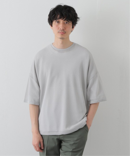 walenode（ウェルノード）の「【walenode / ウェルノード 】ガンジーガーターTシャツ（ニット/セーター・メンズ・ライトグレー/ネイビー/オレンジ・1/2）」の14枚目の写真