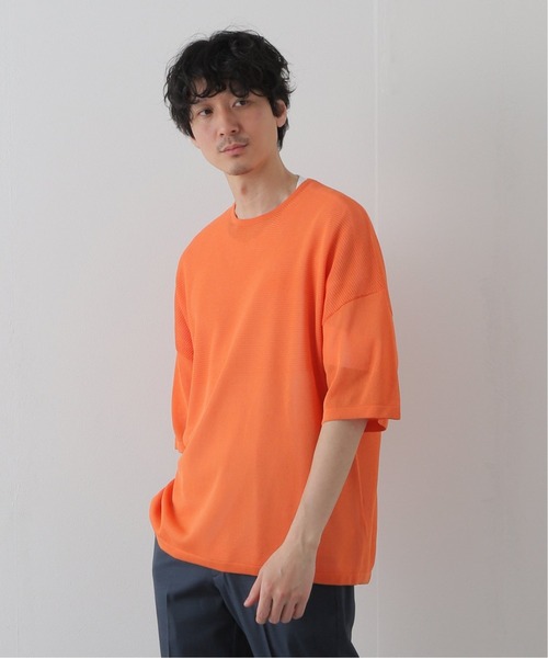 walenode（ウェルノード）の「【walenode / ウェルノード 】ガンジーガーターTシャツ（ニット/セーター・メンズ・ライトグレー/ネイビー/オレンジ・1/2）」の12枚目の写真