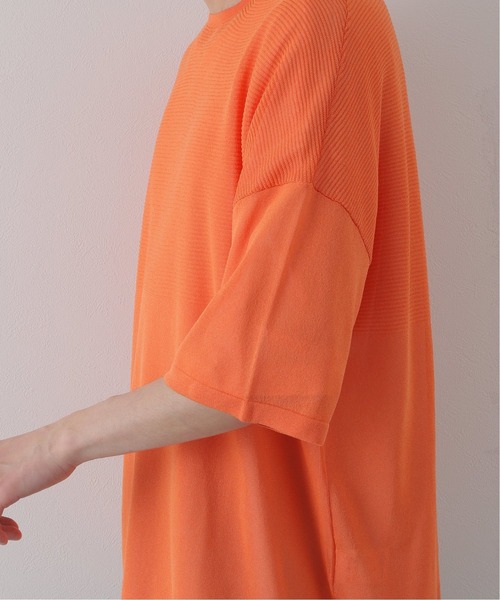 walenode（ウェルノード）の「【walenode / ウェルノード 】ガンジーガーターTシャツ（ニット/セーター・メンズ・ライトグレー/ネイビー/オレンジ・1/2）」の9枚目の写真