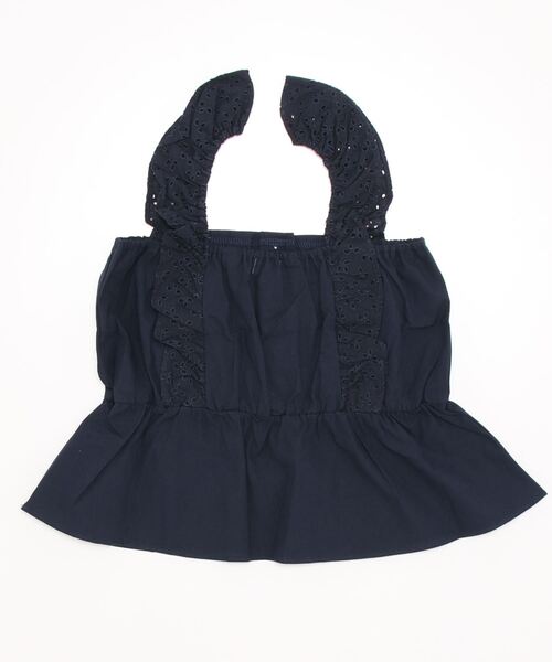 flower(フラワー)の「タイニーフリルビスチェ(ベスト・レディース・アイボリー/ネイビー・FREE)」の3枚目の写真