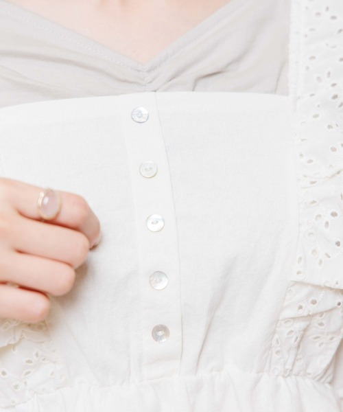 flower(フラワー)の「タイニーフリルビスチェ(ベスト・レディース・アイボリー/ネイビー・FREE)」の20枚目の写真