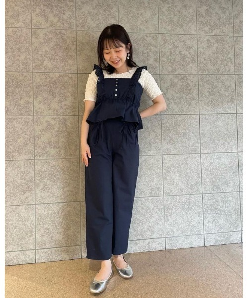 flower(フラワー)の「タイニーフリルビスチェ(ベスト・レディース・アイボリー/ネイビー・FREE)」の22枚目の写真