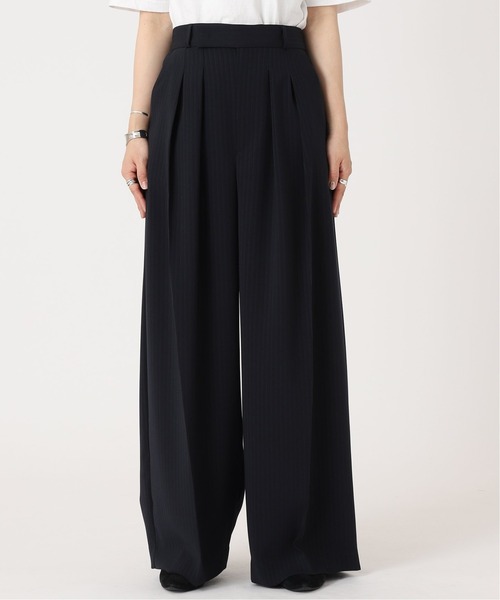 journal standard L'essage（ジャーナルスタンダードレサージュ）の「ライトトロダブルタックワイドパンツ（その他パンツ・レディース・チャコールグレー/ネイビー・38/36）」の5枚目の写真