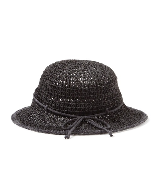 studio CLIP（スタディオクリップ）の「ペーパー&レース編みハット（ハット・レディース・オフホワイト/ブラック・FREE）」の7枚目の写真