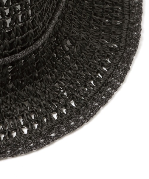 studio CLIP（スタディオクリップ）の「ペーパー&レース編みハット（ハット・レディース・オフホワイト/ブラック・FREE）」の3枚目の写真