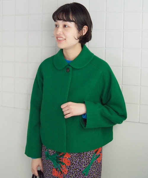 bulle de savon（ビュルデサボン）の「super100 丸衿コート（その他