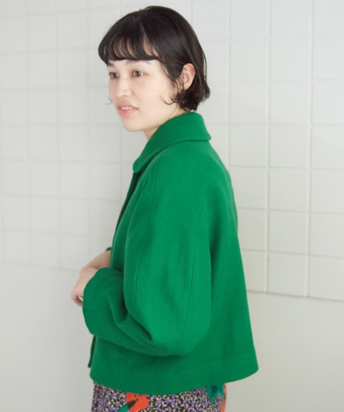 bulle de savon（ビュルデサボン）の「super100 丸衿コート