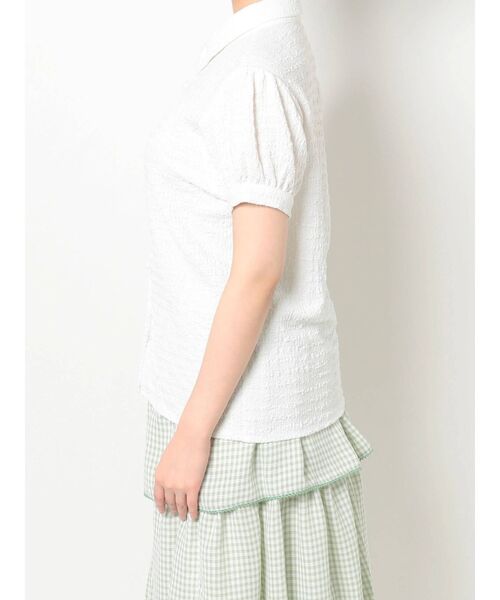 merry jenny（メリージェニー）の「パフスリーブチャイナブラウス（シャツ/ブラウス・レディース・ブラック/オフホワイト・FREE）」の14枚目の写真