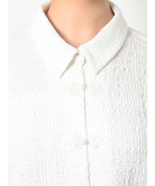 merry jenny（メリージェニー）の「パフスリーブチャイナブラウス（シャツ/ブラウス・レディース・ブラック/オフホワイト・FREE）」の16枚目の写真