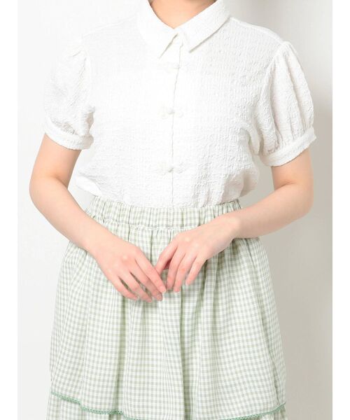 merry jenny（メリージェニー）の「パフスリーブチャイナブラウス（シャツ/ブラウス・レディース・ブラック/オフホワイト・FREE）」の22枚目の写真