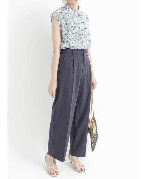 Te chichi（テチチ）の「小花柄シャツ衿ブラウス（シャツ/ブラウス・レディース・ブラック/オフホワイト・ﾌﾘ-）」の11枚目の写真