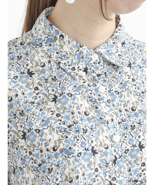 Te chichi（テチチ）の「小花柄シャツ衿ブラウス（シャツ/ブラウス・レディース・ブラック/オフホワイト・ﾌﾘ-）」の9枚目の写真