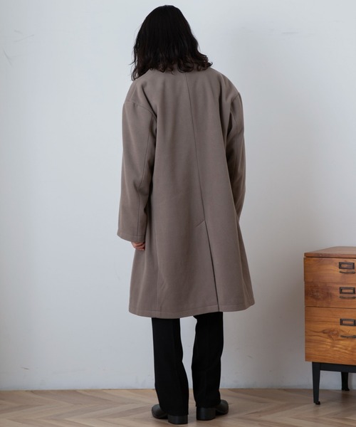 THE STANDARD（ザスタンダード）の「WEGO/ニットメルトンダブルチェスターコート（チェスターコート・メンズ・ベージュ/ブラック・MEDIUM/LARGE）」の18枚目の写真