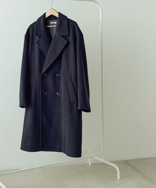 THE STANDARD（ザスタンダード）の「WEGO/ニットメルトンダブルチェスターコート（チェスターコート・メンズ・ベージュ/ブラック・MEDIUM/LARGE）」の22枚目の写真