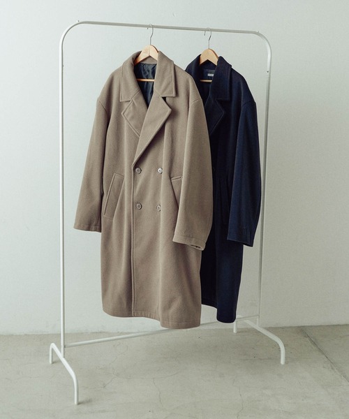 THE STANDARD（ザスタンダード）の「WEGO/ニットメルトンダブルチェスターコート（チェスターコート・メンズ・ベージュ/ブラック・MEDIUM/LARGE）」の21枚目の写真