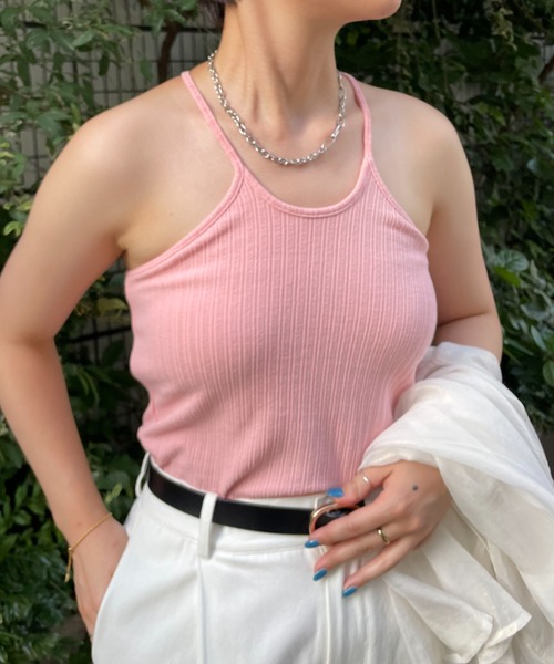 CIAOPANIC（チャオパニック）の「2WAYアメスリパット付きキャミソール（キャミソール・レディース・ブラック/オフホワイト/ピンク/グリーン・FREE）」の17枚目の写真