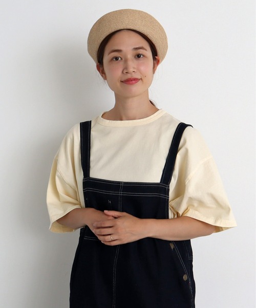 aimer le mieux（エメルミュー）の「aimer ここちいいサイズTee（Tシャツ/カットソー・レディース・ダークブラウン/イエロー/グリーン/アイボリー・FREE）」の4枚目の写真