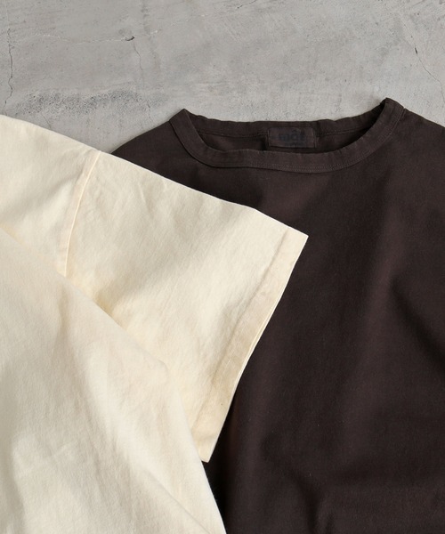 aimer le mieux（エメルミュー）の「aimer ここちいいサイズTee（Tシャツ/カットソー・レディース・ダークブラウン/イエロー/グリーン/アイボリー・FREE）」の17枚目の写真