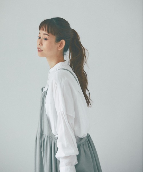 and R（アンドアール）の「エプロンギャザーワンピース（ジャンパースカート・レディース・ネイビー/ダークグレー/アッシュグレー・FREE）」の11枚目の写真