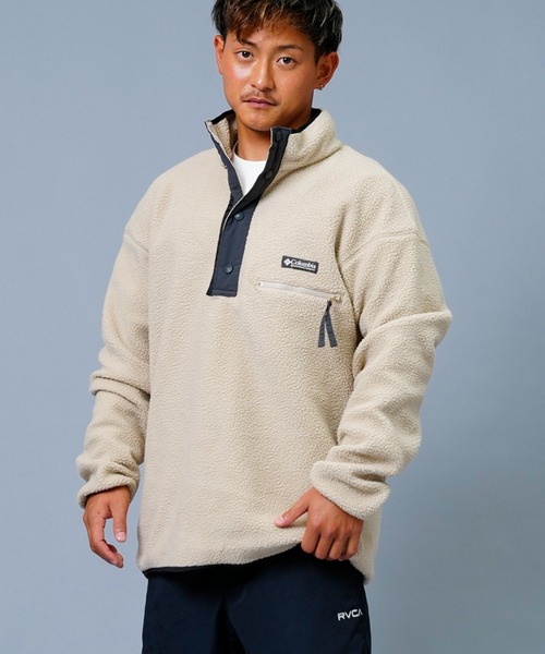 Columbia（コロンビア）の「columbia/コロンビア フリーストレーナー/ハーフオープン スタンドネック/ヘルベティアハーフスナップフリース AM0371（その他トップス・メンズ・ベージュ/ブラック/マルチ・M/L）」の10枚目の写真