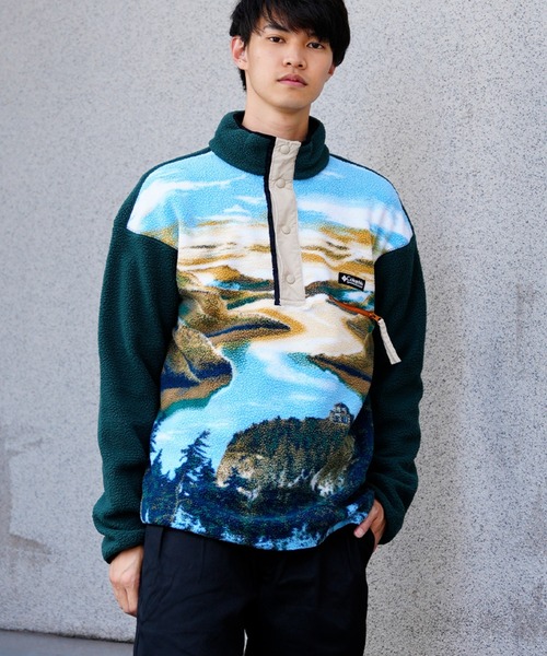 Columbia（コロンビア）の「columbia/コロンビア フリーストレーナー/ハーフオープン スタンドネック/ヘルベティアハーフスナップフリース AM0371（その他トップス・メンズ・ベージュ/ブラック/マルチ・M/L）」の20枚目の写真