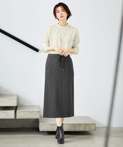 J.PRESS(ジェイプレス)の「【洗える】シルクタッチ ダブルストライプ スタンドカラー ブラウス(シャツ/ブラウス・レディース・ネイビー系1/ホワイト系1/ピンク系1・T15/T13)」の8枚目の写真