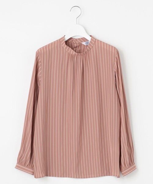 J.PRESS(ジェイプレス)の「【洗える】シルクタッチ ダブルストライプ スタンドカラー ブラウス(シャツ/ブラウス・レディース・ネイビー系1/ホワイト系1/ピンク系1・T15/T13)」の19枚目の写真