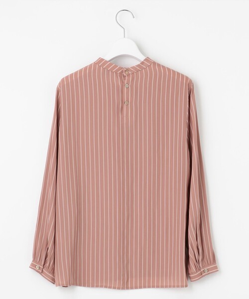 J.PRESS(ジェイプレス)の「【洗える】シルクタッチ ダブルストライプ スタンドカラー ブラウス(シャツ/ブラウス・レディース・ネイビー系1/ホワイト系1/ピンク系1・T15/T13)」の20枚目の写真