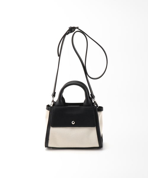 B.C STOCK(ベーセーストック)の「キャンバスミニショルダーBAG◆(クラッチバッグ・レディース・ブラック/ベージュ・FREE)」の15枚目の写真