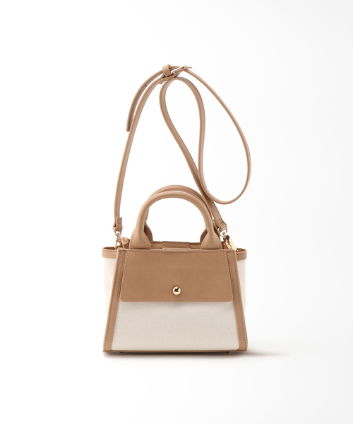 B.C STOCK(ベーセーストック)の「キャンバスミニショルダーBAG◆(クラッチバッグ・レディース・ブラック/ベージュ・FREE)」の20枚目の写真