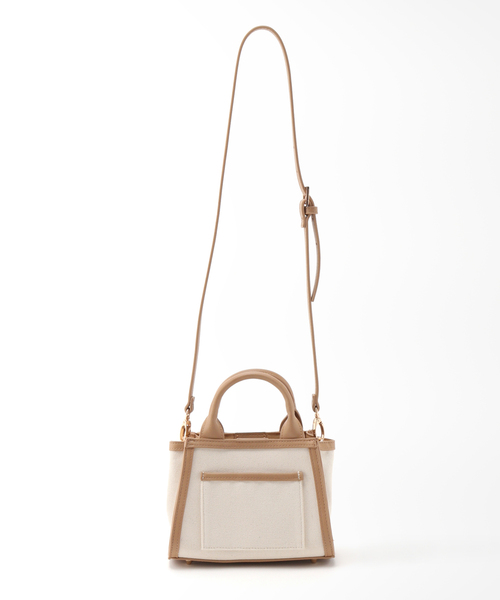 B.C STOCK(ベーセーストック)の「キャンバスミニショルダーBAG◆(クラッチバッグ・レディース・ブラック/ベージュ・FREE)」の13枚目の写真