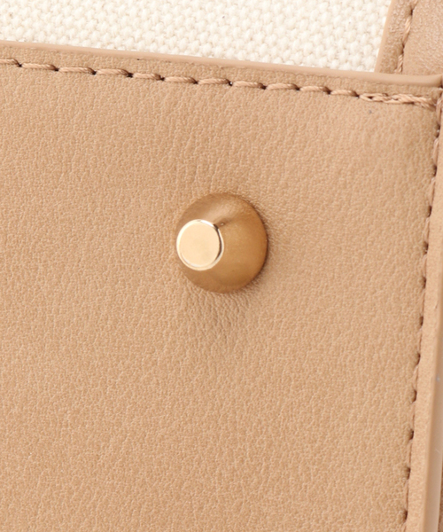 B.C STOCK(ベーセーストック)の「キャンバスミニショルダーBAG◆(クラッチバッグ・レディース・ブラック/ベージュ・FREE)」の14枚目の写真