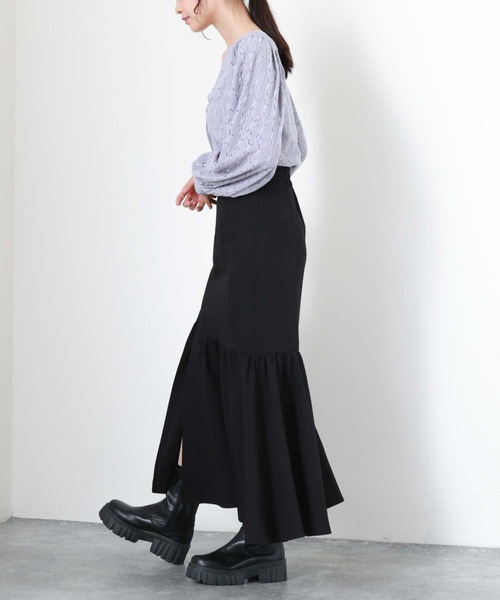 archives（アルシーヴ）の「フロントギャザーカットレースプルオーバー（Tシャツ/カットソー・レディース・ブラウン/ブラック/アイボリー/ブルーグレー・MEDIUM）」の22枚目の写真