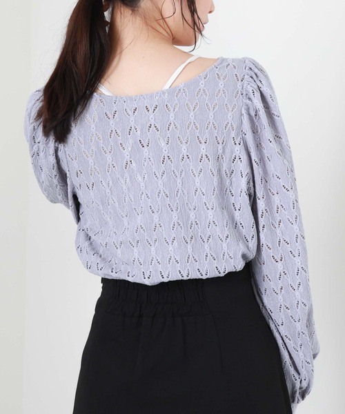 archives（アルシーヴ）の「フロントギャザーカットレースプルオーバー（Tシャツ/カットソー・レディース・ブラウン/ブラック/アイボリー/ブルーグレー・MEDIUM）」の19枚目の写真