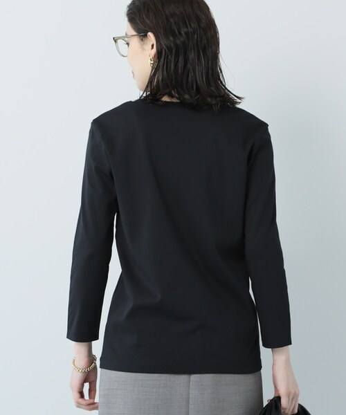 UNTITLED(アンタイトル)の「【抗菌防臭】クリーンフィール 長袖カットソー(Tシャツ/カットソー・レディース・ブラック/オフホワイト・44/48/01/02/03/04)」の14枚目の写真