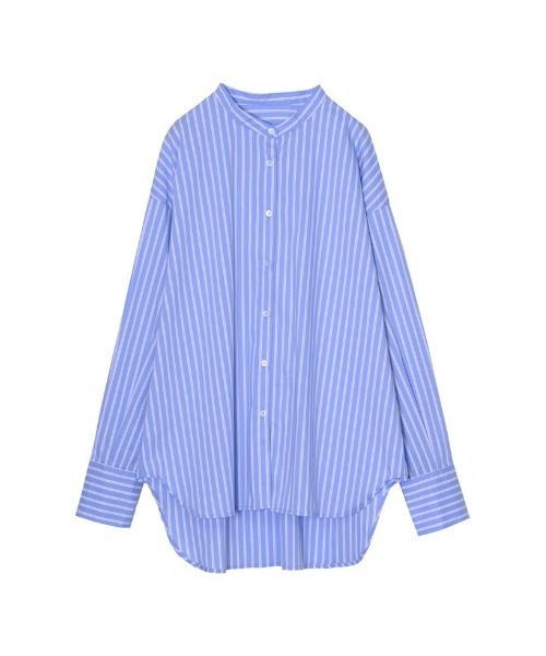 Re:EDIT（リエディ）の「マルチストライプバンドカラーオーバーサイズシャツ（シャツ/ブラウス・レディース・ラベンダー/ブラック/ブルー/ブラウン・MEDIUM/LARGE）」の18枚目の写真