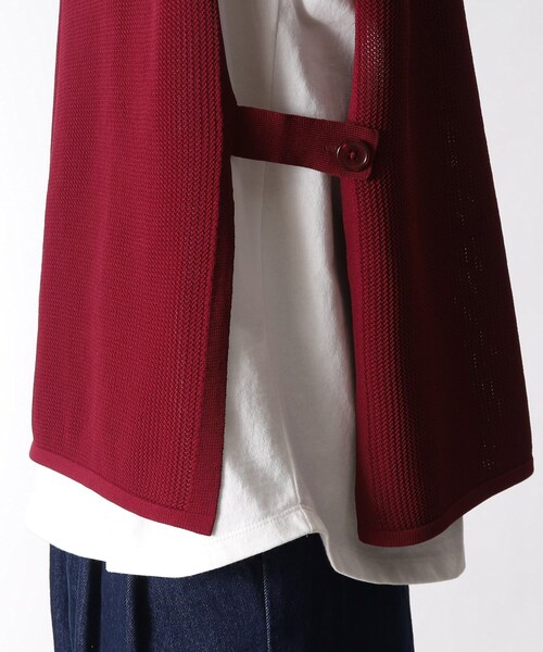 THE SHOP TK （ザ ショップ ティーケー ）の「◆【ベスト+ロンT セットアイテム】ポリニットサイドオープンベスト（ベスト・メンズ・ボルドー/ブラック/ライトグリーン/ベージュ・03/02/04）」の10枚目の写真