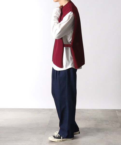 THE SHOP TK （ザ ショップ ティーケー ）の「◆【ベスト+ロンT セットアイテム】ポリニットサイドオープンベスト（ベスト・メンズ・ボルドー/ブラック/ライトグリーン/ベージュ・03/02/04）」の17枚目の写真