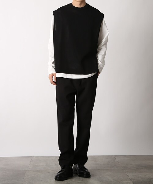 THE SHOP TK （ザ ショップ ティーケー ）の「◆【ベスト+ロンT セットアイテム】ポリニットサイドオープンベスト（ベスト・メンズ・ボルドー/ブラック/ライトグリーン/ベージュ・03/02/04）」の21枚目の写真