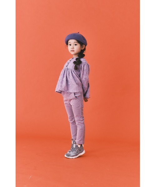 maarook（マルーク）の「ふさふさジャガードブラウス（シャツ/ブラウス・キッズ・ホワイト/パープル・110cm/90cm/120cm/130cm/100cm）」の4枚目の写真