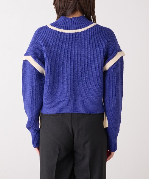 Lui's（ルイス）の「配色テープデザインショートカーディガン（カーディガン/ボレロ・レディース・ブルー/ブラック/アイボリー・FREE）」の15枚目の写真