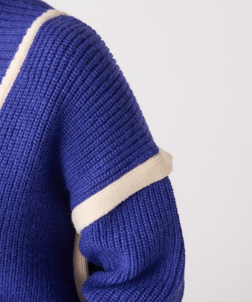 Lui's（ルイス）の「配色テープデザインショートカーディガン（カーディガン/ボレロ・レディース・ブルー/ブラック/アイボリー・FREE）」の18枚目の写真