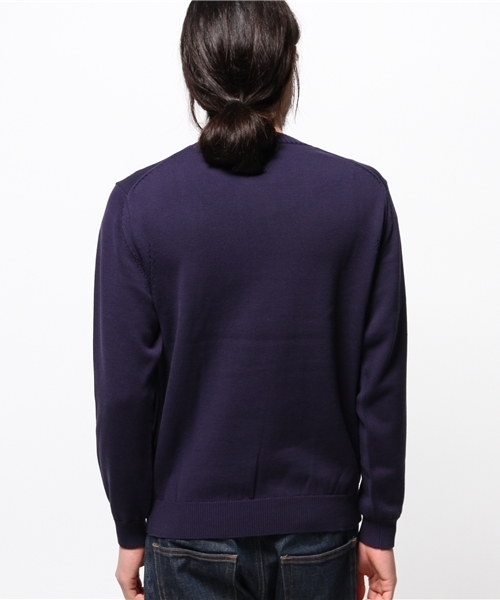 EDIFICE（エディフィス）の「◇ミドルゲージコットンクルーネックプルオーバー（ニット/セーター・メンズ・ホワイト/ブルー系その他/イエロー・48/46/44）」の6枚目の写真