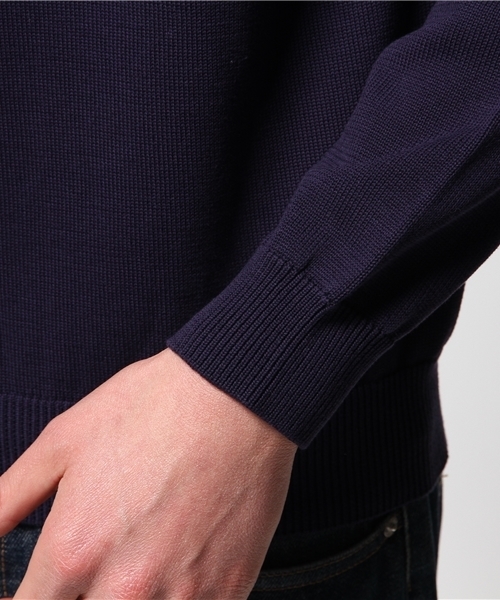 EDIFICE（エディフィス）の「◇ミドルゲージコットンクルーネックプルオーバー（ニット/セーター・メンズ・ホワイト/ブルー系その他/イエロー・48/46/44）」の8枚目の写真