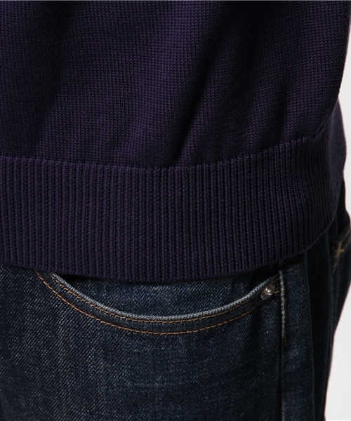 EDIFICE（エディフィス）の「◇ミドルゲージコットンクルーネックプルオーバー（ニット/セーター・メンズ・ホワイト/ブルー系その他/イエロー・48/46/44）」の9枚目の写真