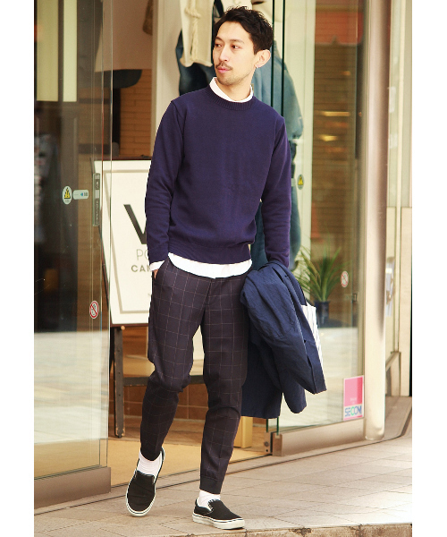 EDIFICE（エディフィス）の「◇ミドルゲージコットンクルーネックプルオーバー（ニット/セーター・メンズ・ホワイト/ブルー系その他/イエロー・48/46/44）」の14枚目の写真